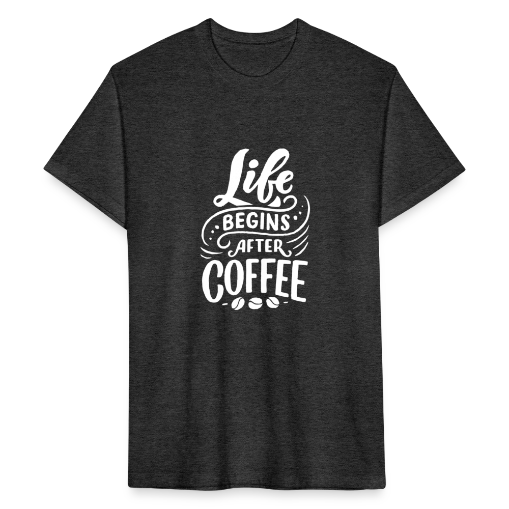 Life Begins After Coffee - heather black