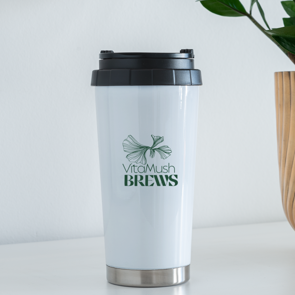 Travel Mug | VitaMush Brews - white